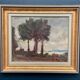 Original Swedish Oil on Panel – “Trees” by Cz – Signed – Vintage & Framed –