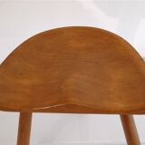 Danish wooden stool in the style of Mogens Lassen