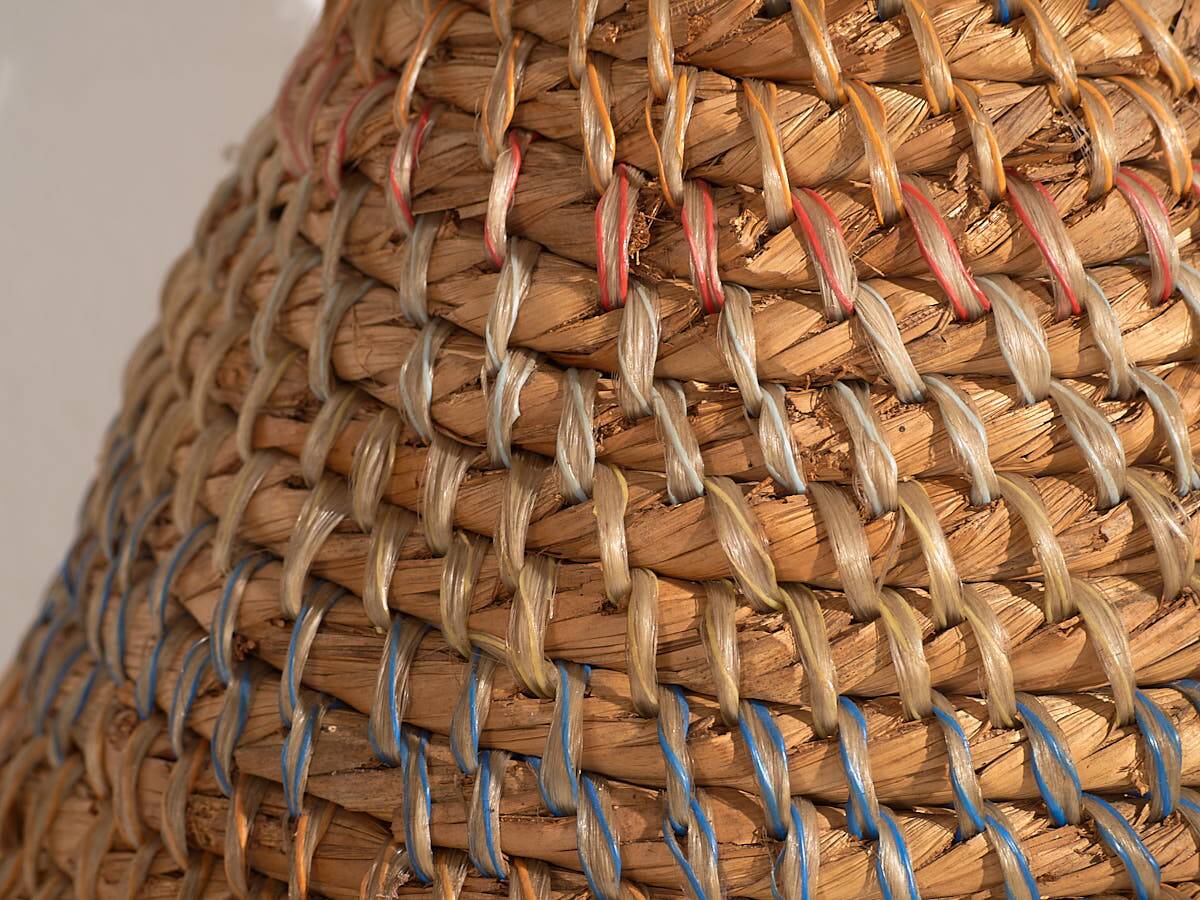 Large antique wicker vase (c.1920) #4