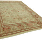 Hand-Knotted Anatolian One of a Kind 1970s 263 cm x 361 cm Beige Wool Carpet
