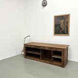 Large old trading counter in solid pine