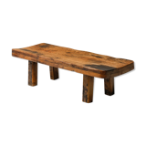 Rustic modern oak coffee table wabi sabi zen - 1960's