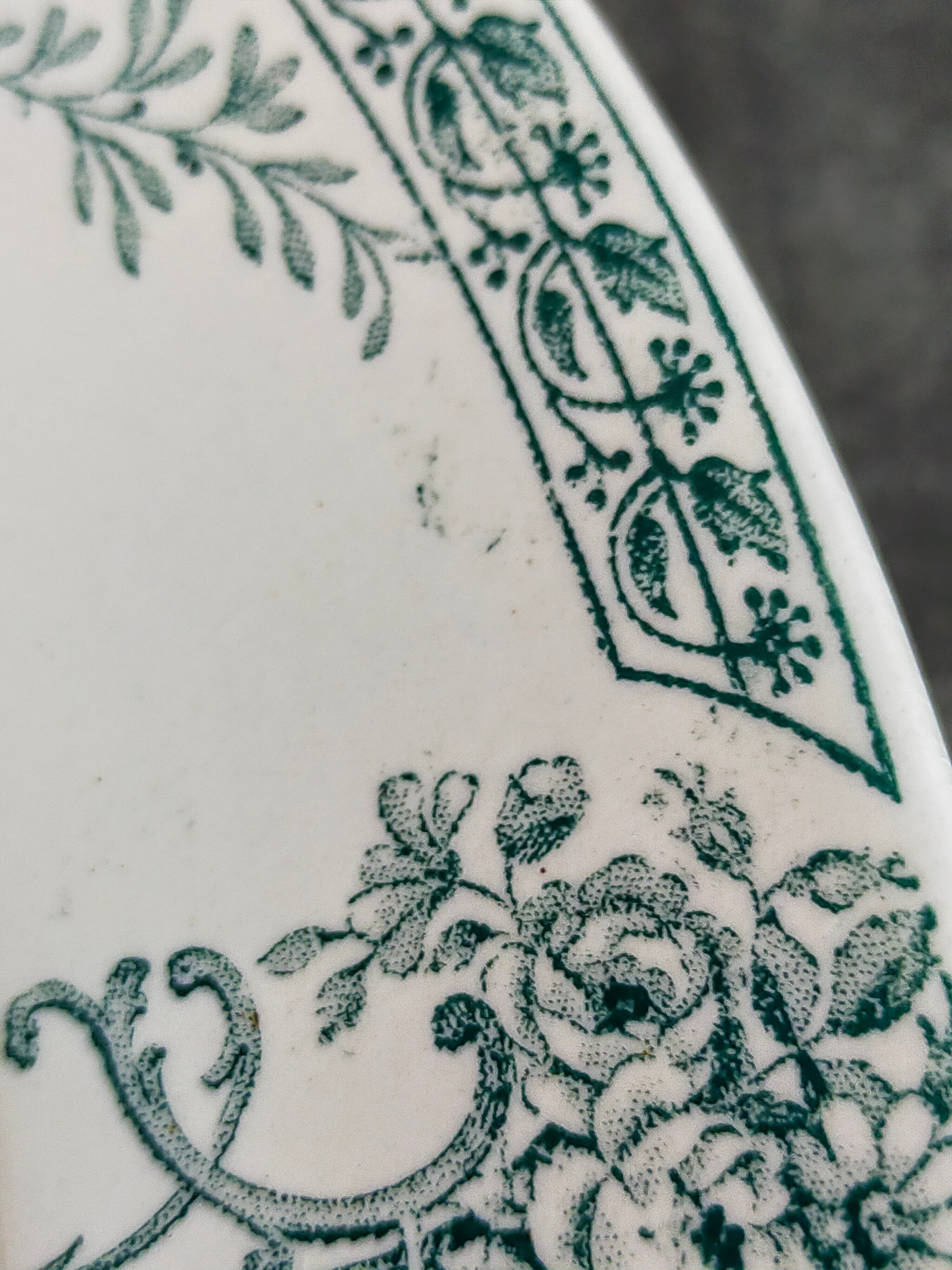 Six old plates iron earth of lunéville model lugano late nineteenth