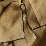 Camel linen tablecloth and towels