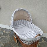 Rattan wicker cradle / pram