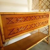 Vintage rattan library