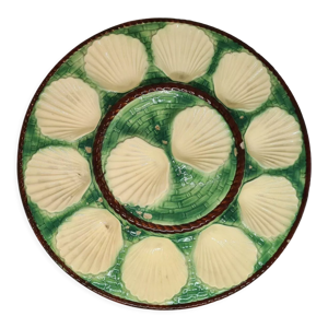 plat à coquillages en - barbotine