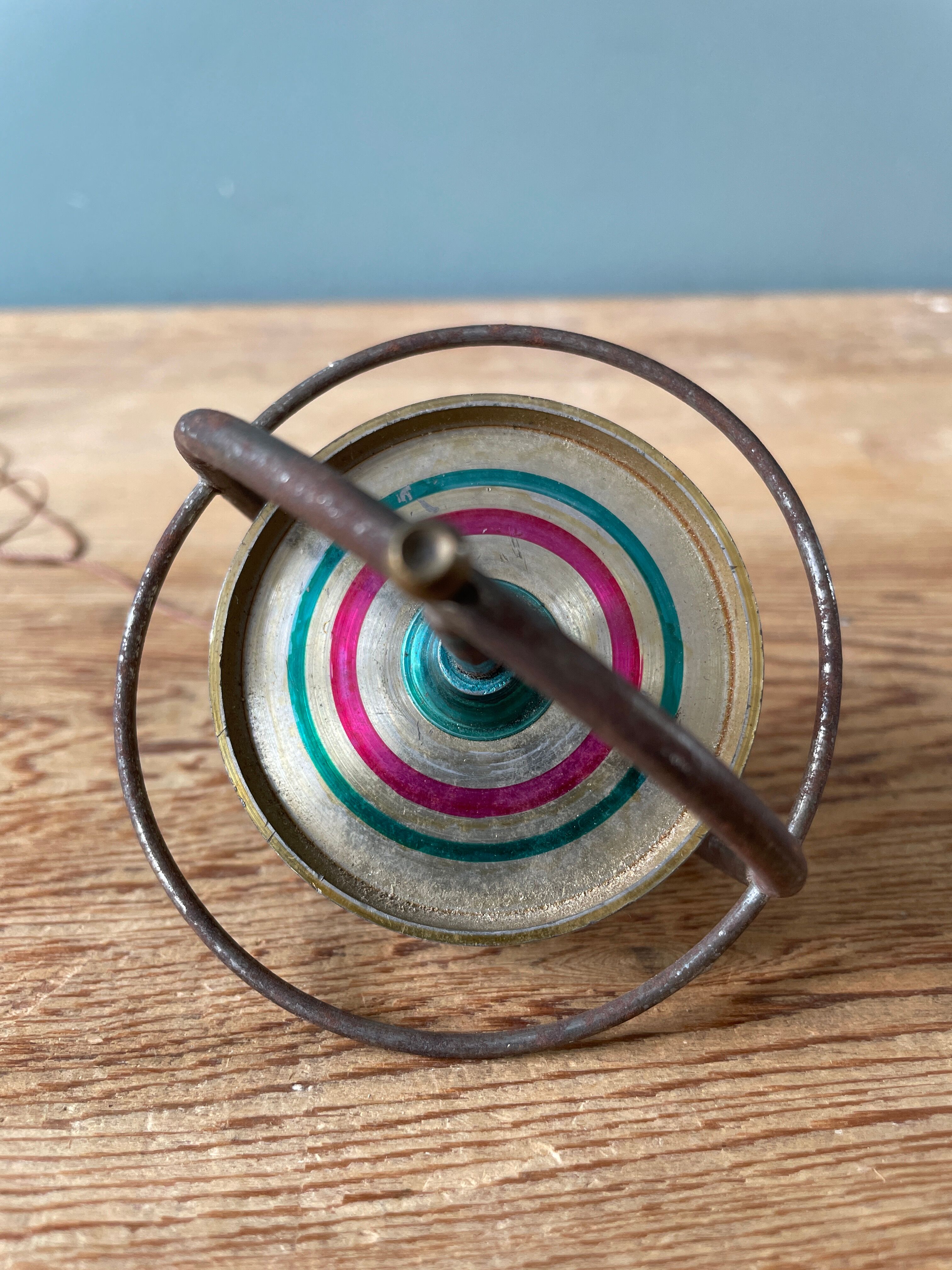 Old gyroscope spinning top