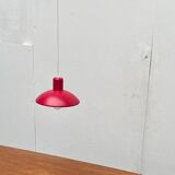 Red pendant lamp model 728 Danish mid-century by Horn, 1960s.
