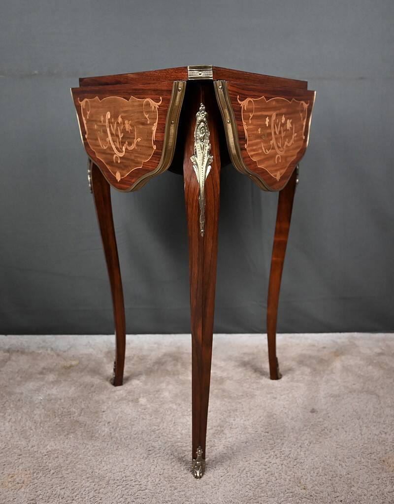 Small Folding Table in Mahogany, Napoléon III period – 2nd half of the 19th century