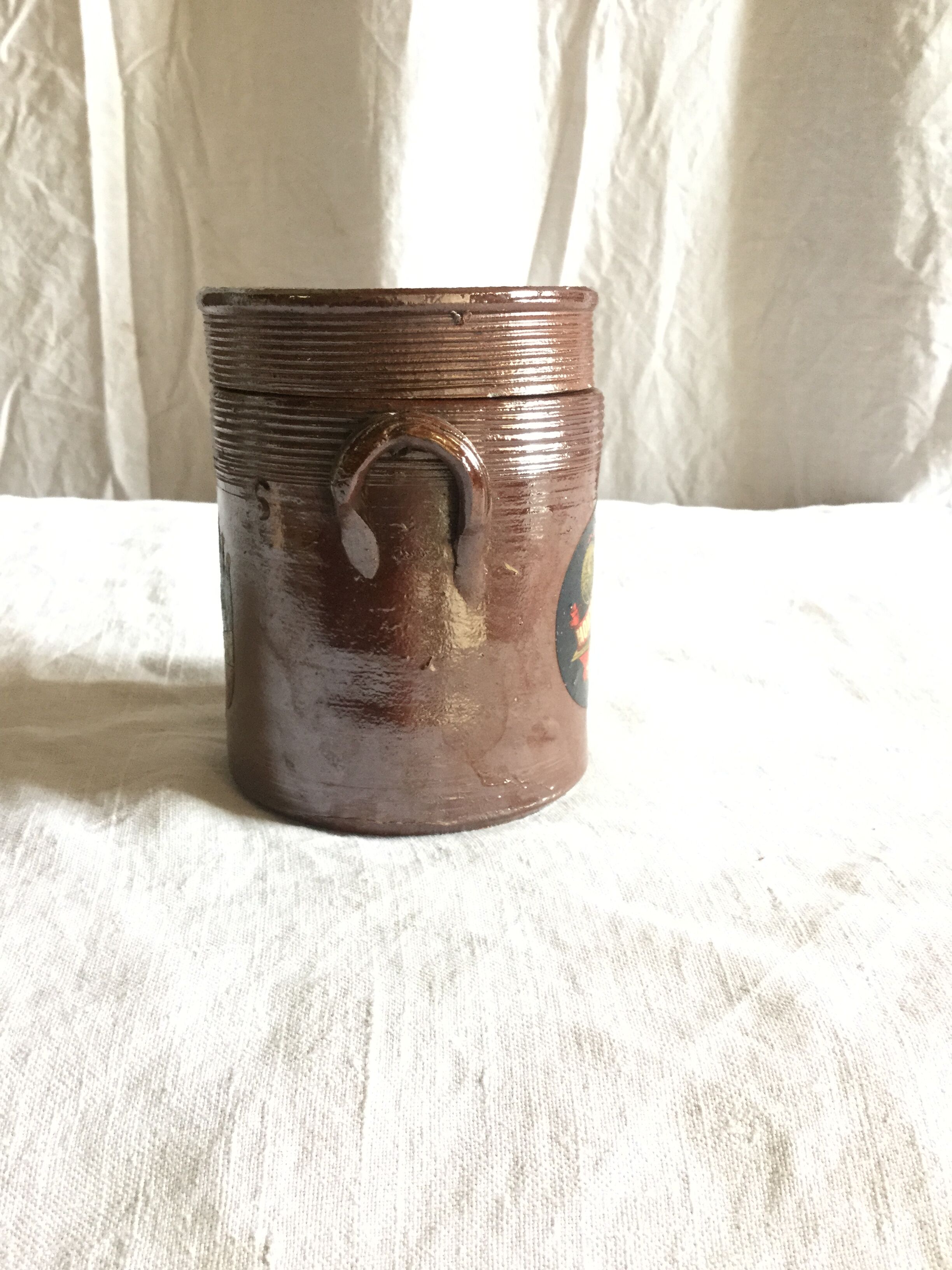 Pot à moutarde en grès