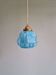 Art Deco pendant light in speckled blue glass, 1920s-30s