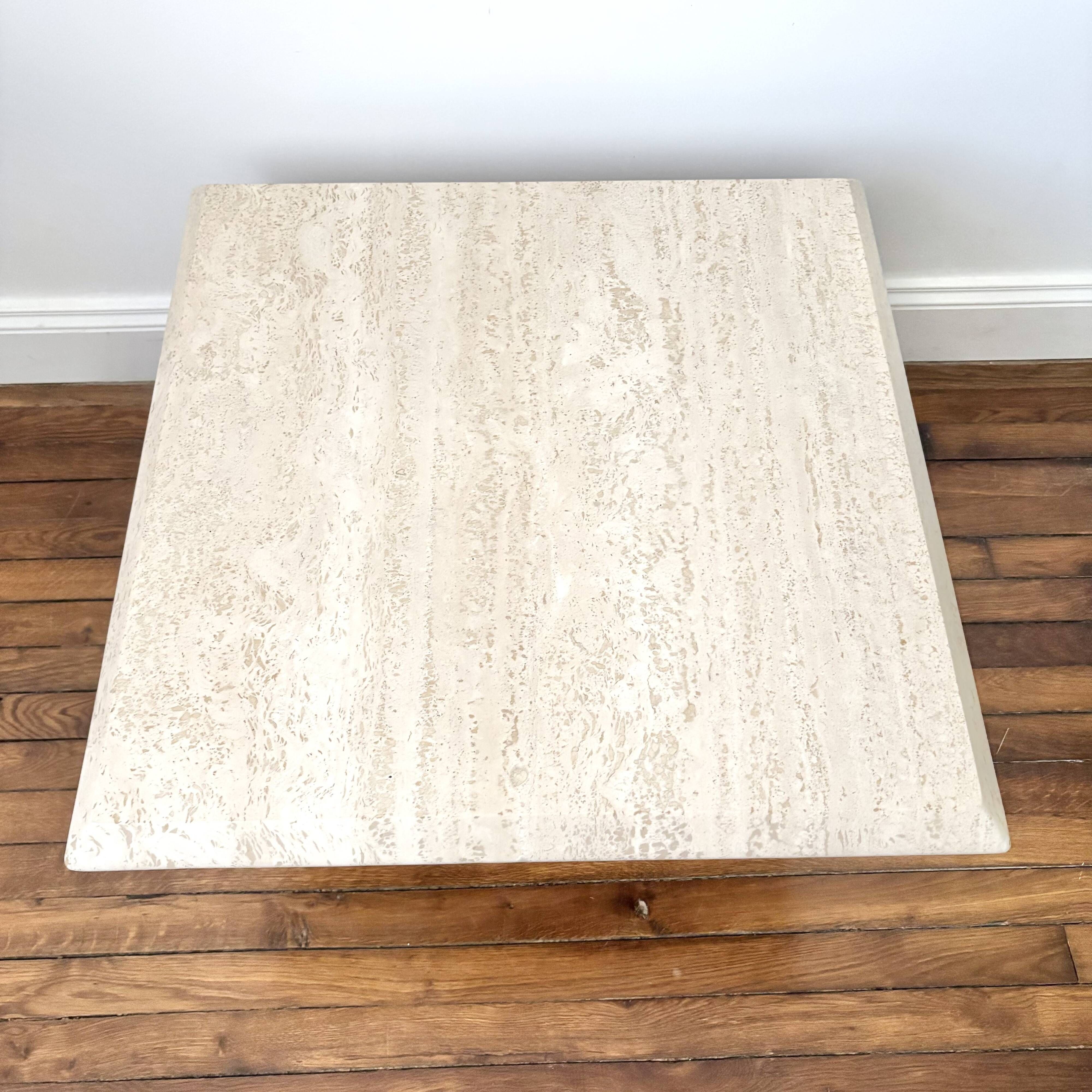 Mid-century travertine coffee table