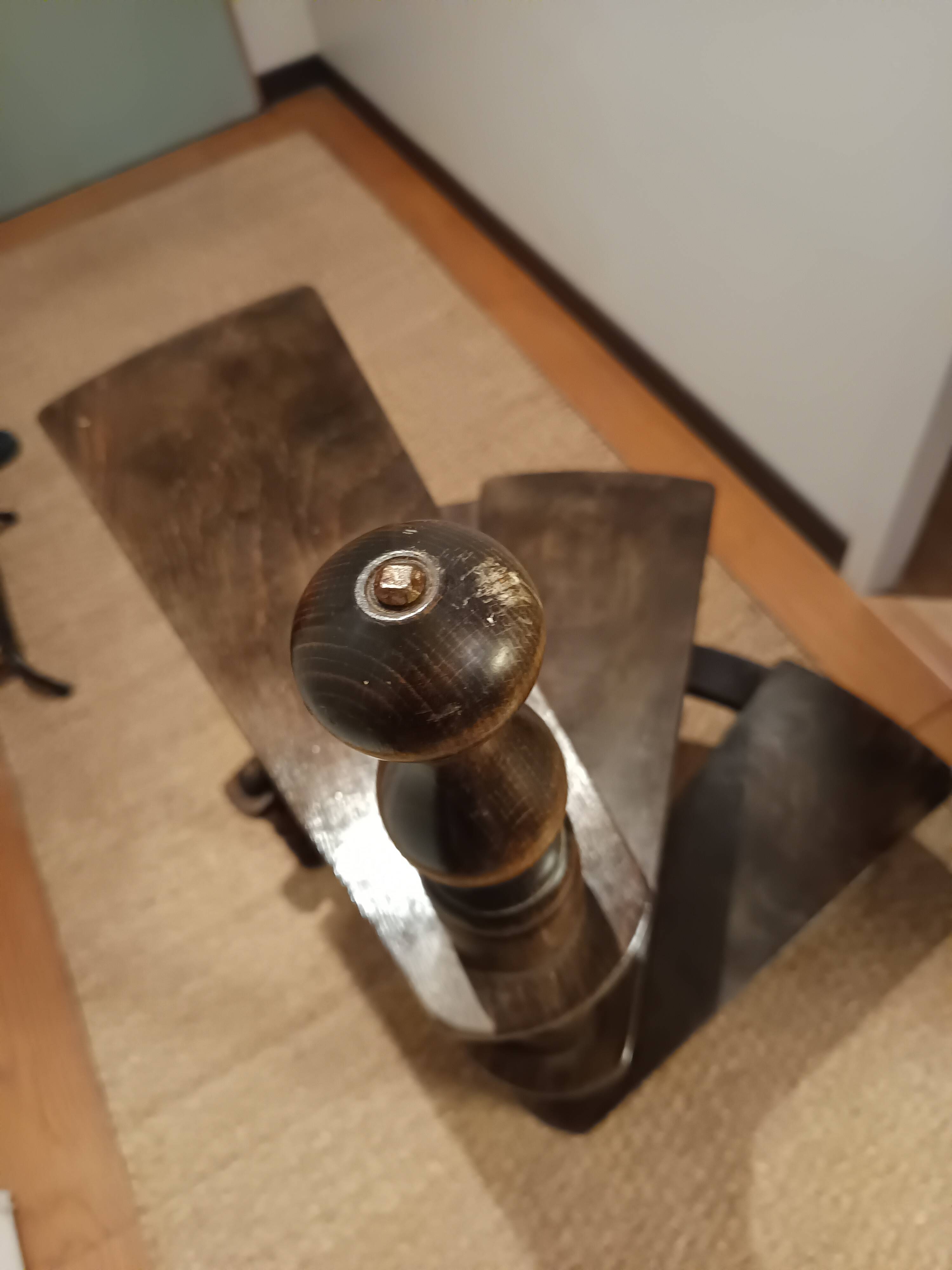 old turned wooden library staircase