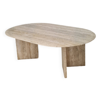 Travertine Coffee or Side Table, Italy 1980s