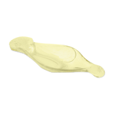 Bird bowl, in pale yellow crystal glass