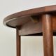 Table à manger ronde en teck avec rallonge, années 1960
