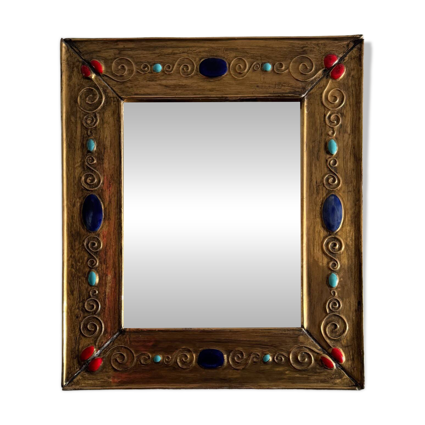 20th century ceramic mirror by François Lembo