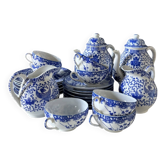 Vintage Japanese tea service porcelain blue & white 28 pieces — Nihon