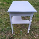 Coiffeuse, console en bois peint