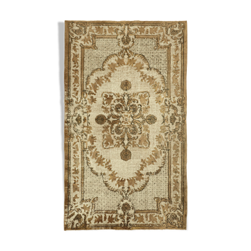 Hand-knotted vintage oriental 1980s 174 x 292 cm brown rug