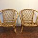 Fauteuils rotin vintage