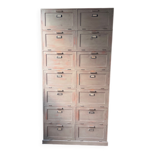 Meuble à clapet patiné