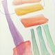 Original abstract painting – colourful graphic composition – 24 x 34 cm