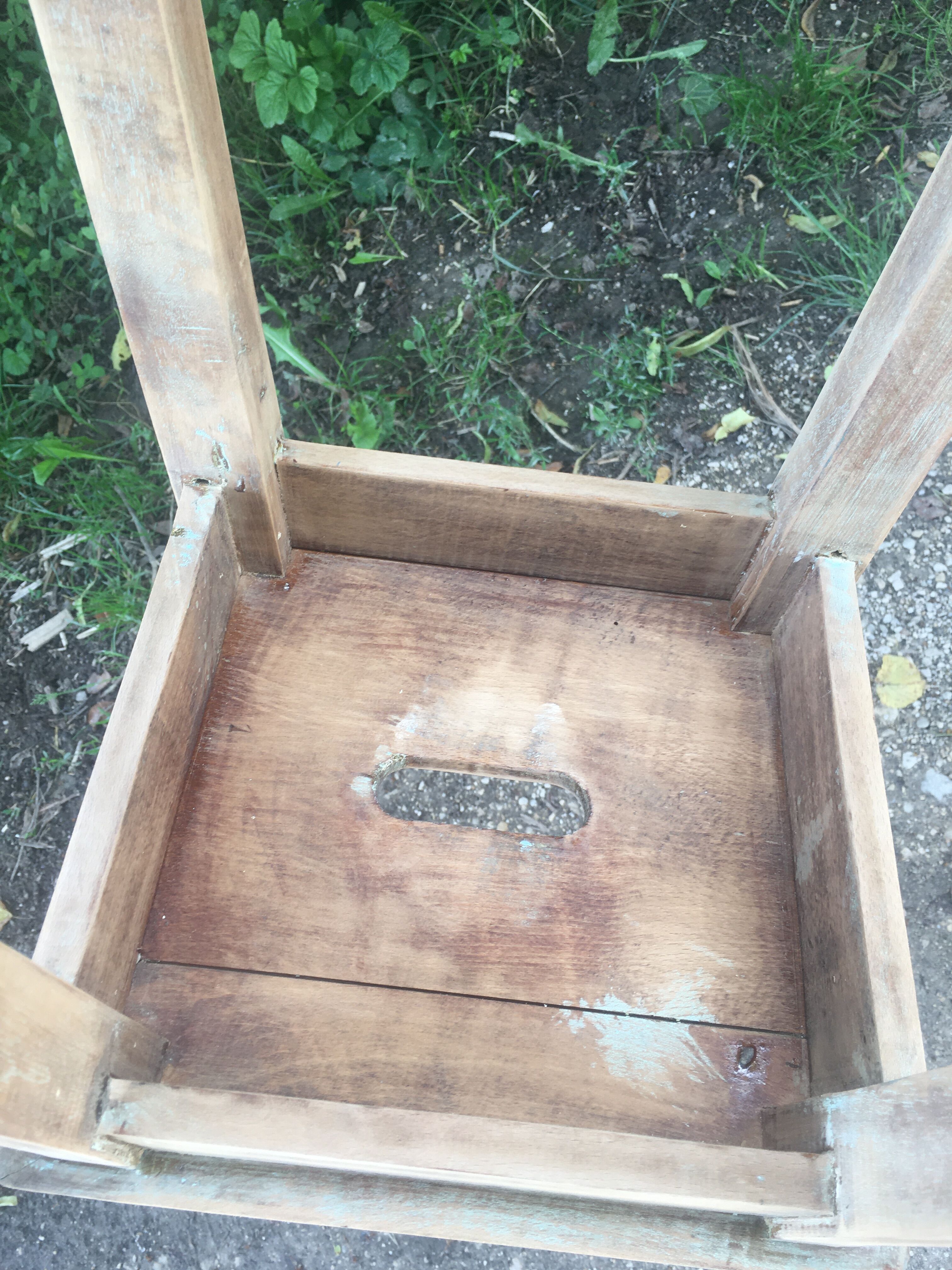 Wooden workshop stool