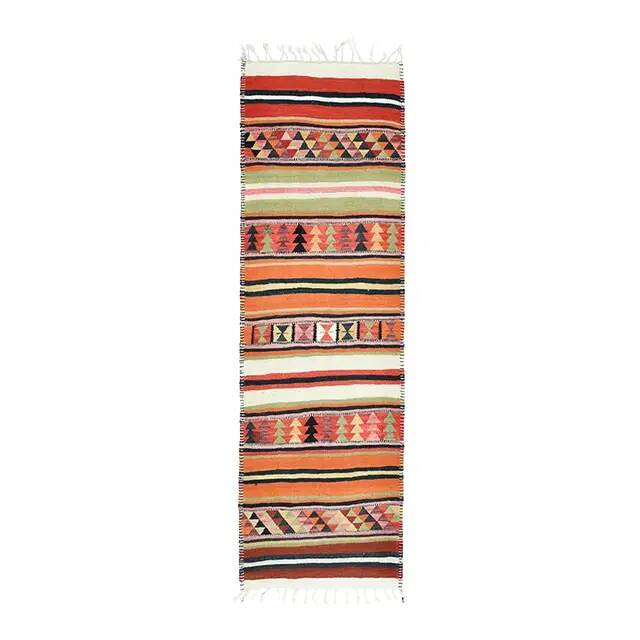 Vintage Turkish Oushak Handmade Wool Cotton Orange Runner Rug 97x315