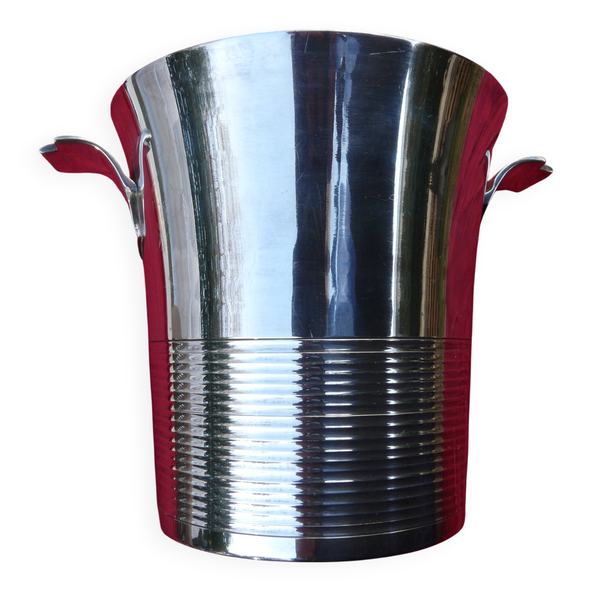Art-deco ice bucket silver-plated metal art deco period reneka
