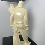 Ceramic sculpture signed Le Jan – Art Deco Skier