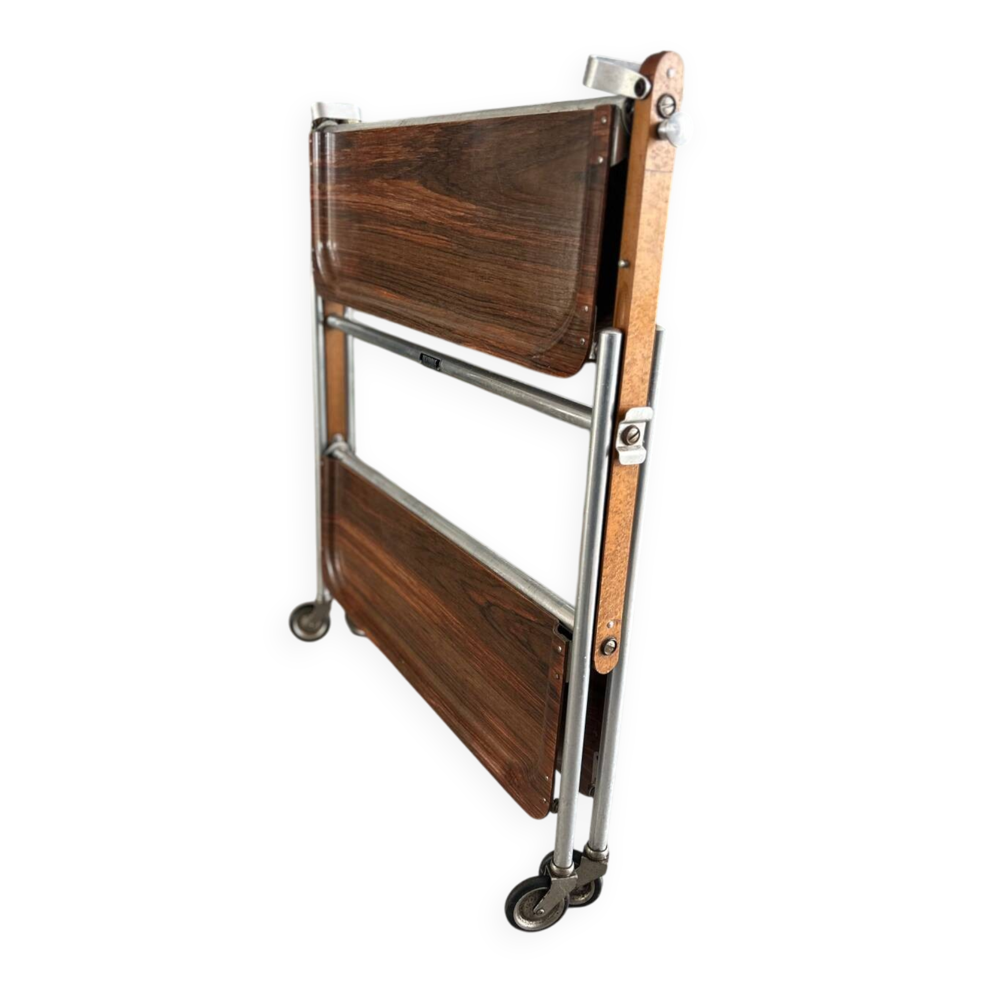 Textable folding table serving tray