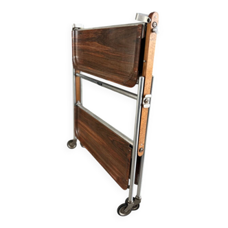 Textable folding table serving tray