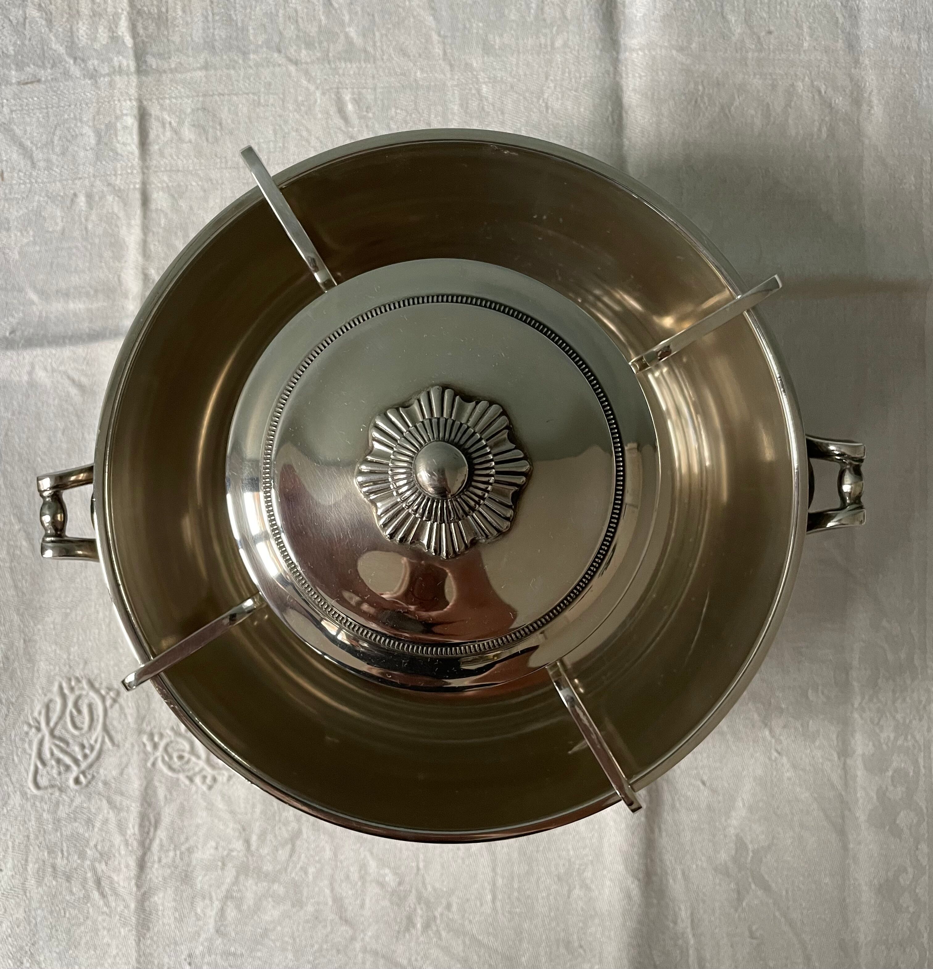Service à caviar en métal argenté Christofle France