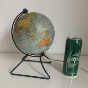 Vintage 1960 terrestrial globe glass world map Perrina - 24 cm