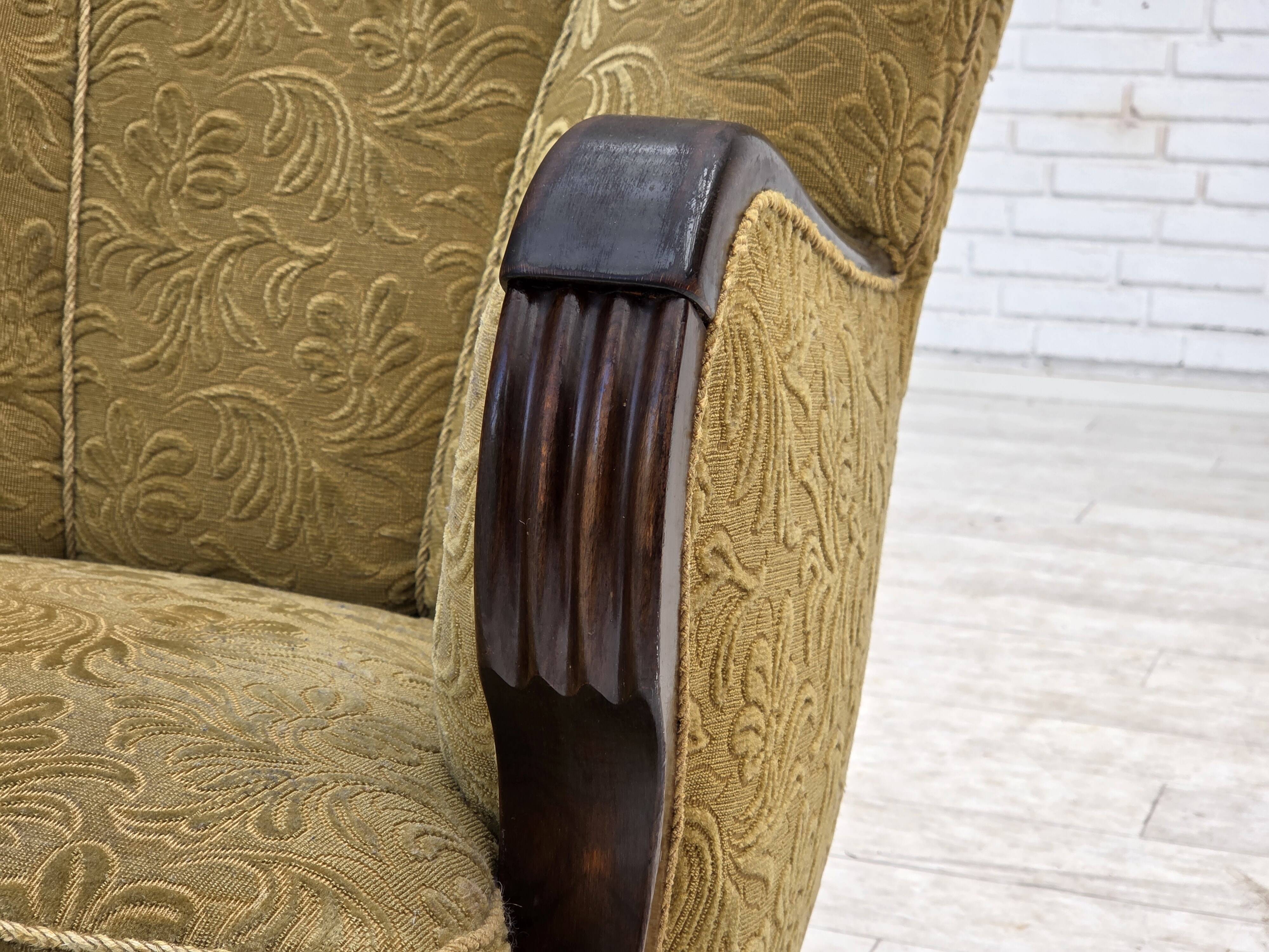 1960s, Danish design, armchair, original condition, furniture fabric.