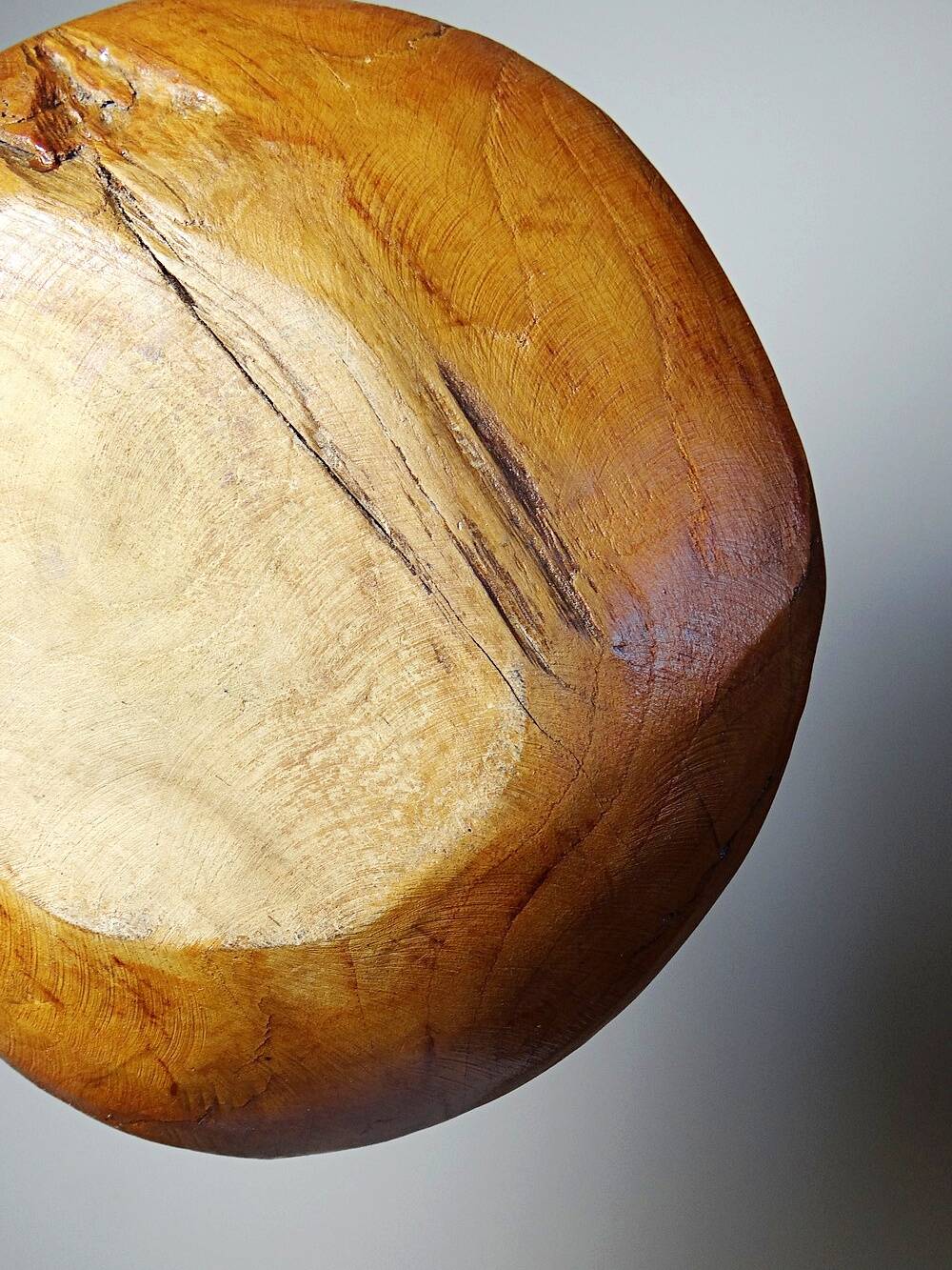 Large vintage nut bowl or empty pocket in teak wood, Italy, 1960s-70s