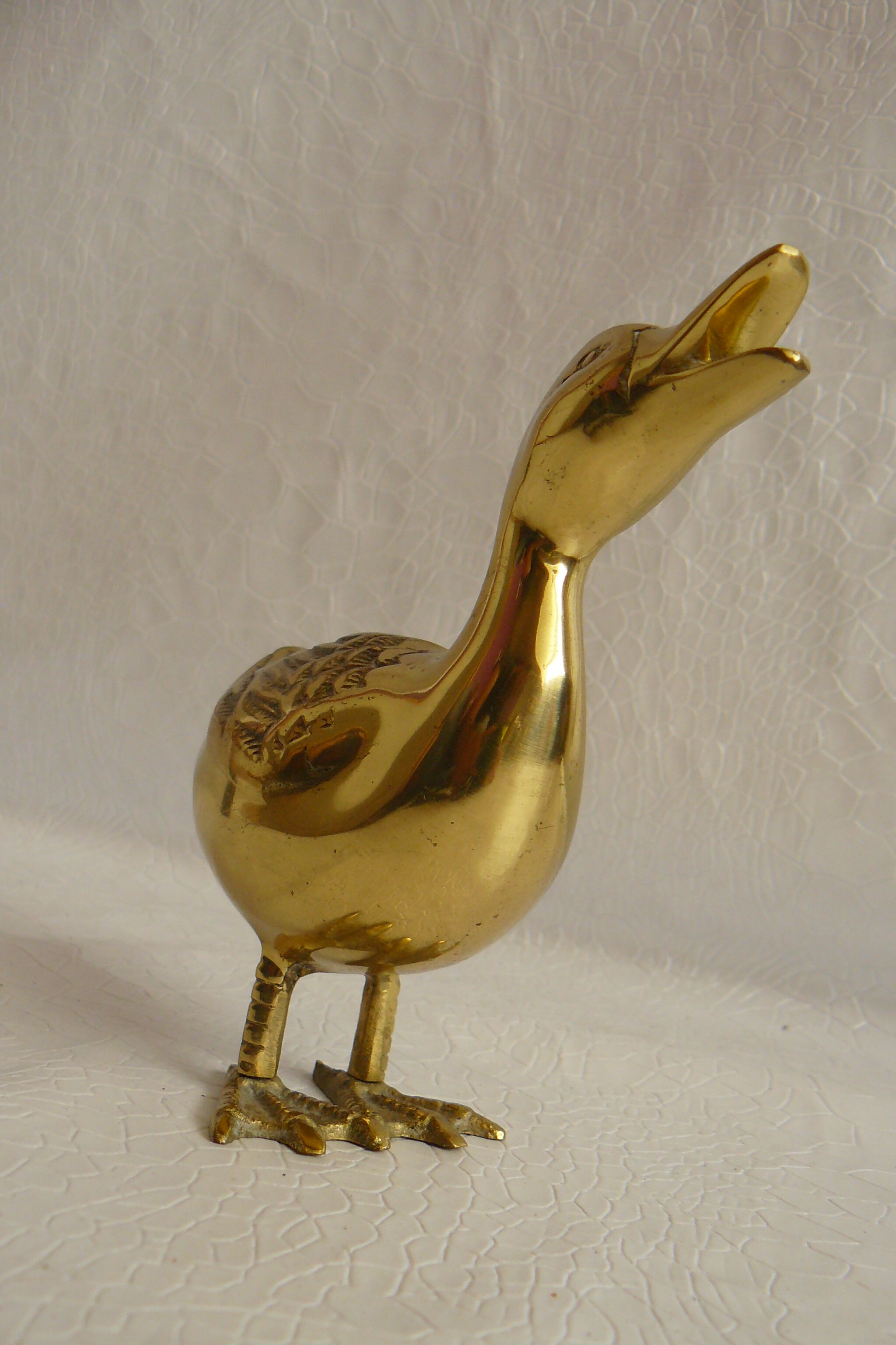 Vintage brass duck