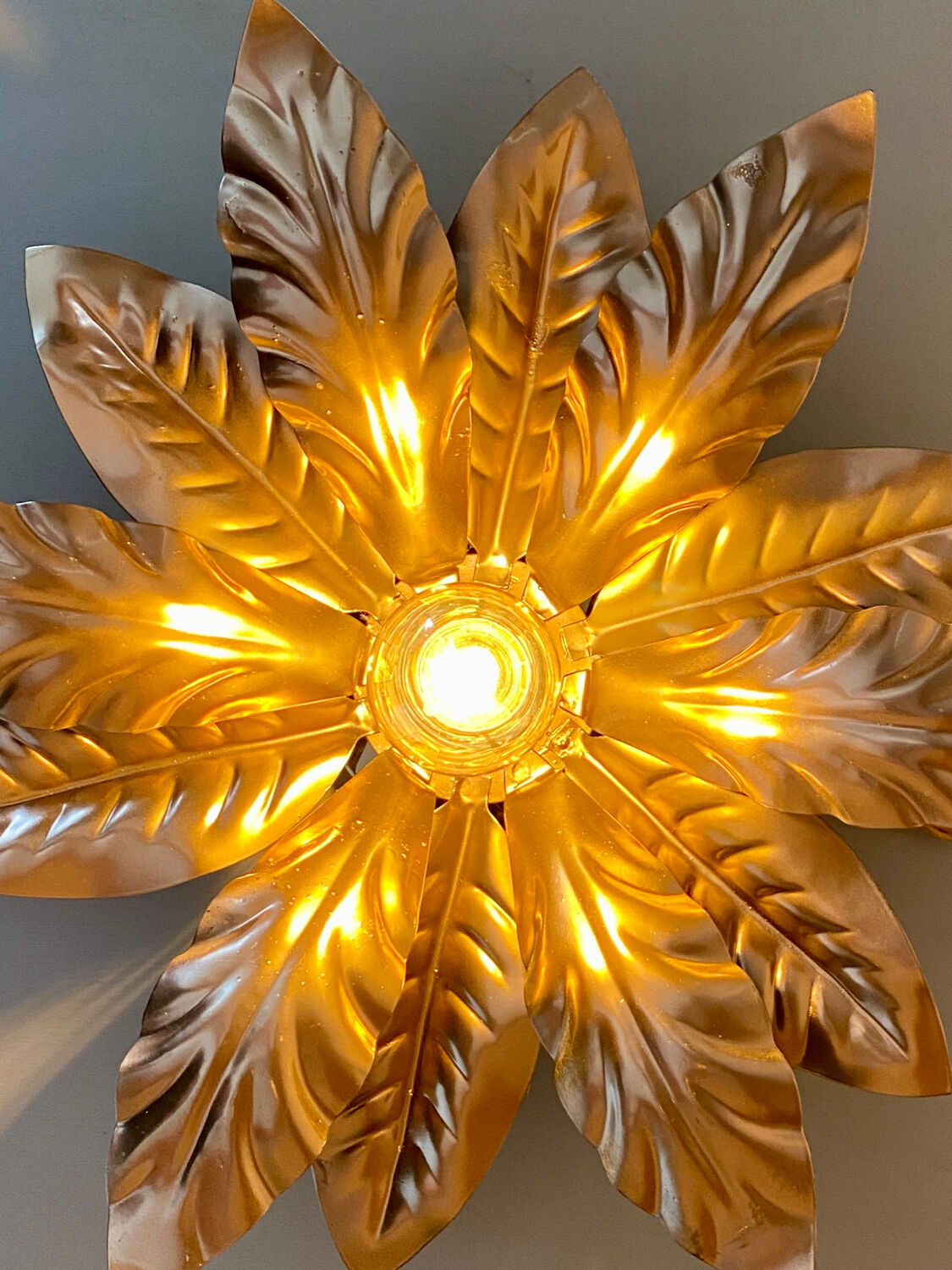 Vintage golden wall light