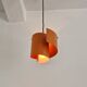 Light orange swirl shaped pendant or ceiling lamp by Simon P. Henningsen for Lyfa, Denmark 1960's