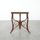 Elegant antique Thonet design side table from the early 20th century with a natural stone top