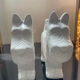 Pair of Scottish vintage bookends in glazed ceramic
