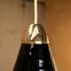 Suspension vintage noire en verre