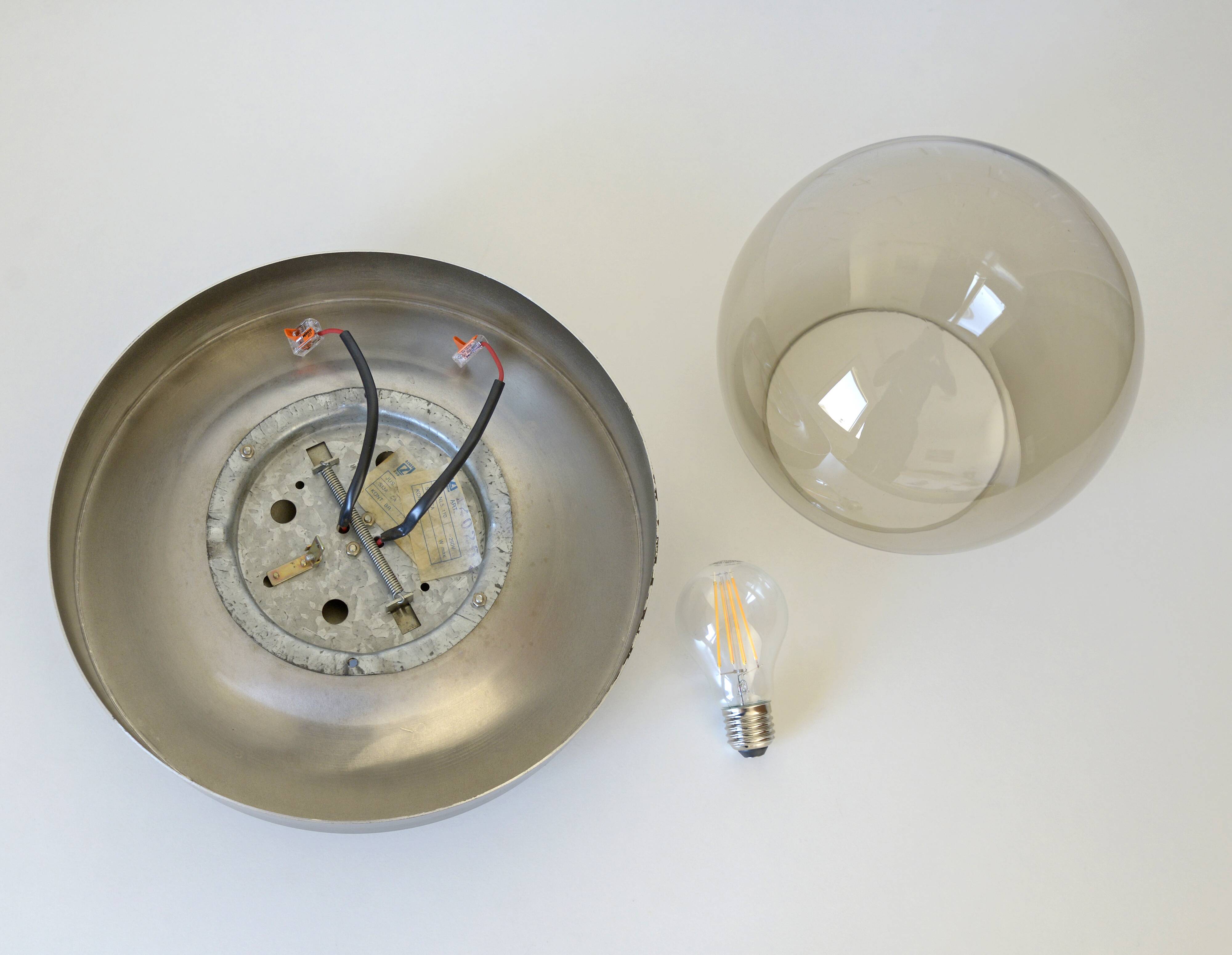 Vintage sconce flush mount mid-century ceiling light space age style 1980's