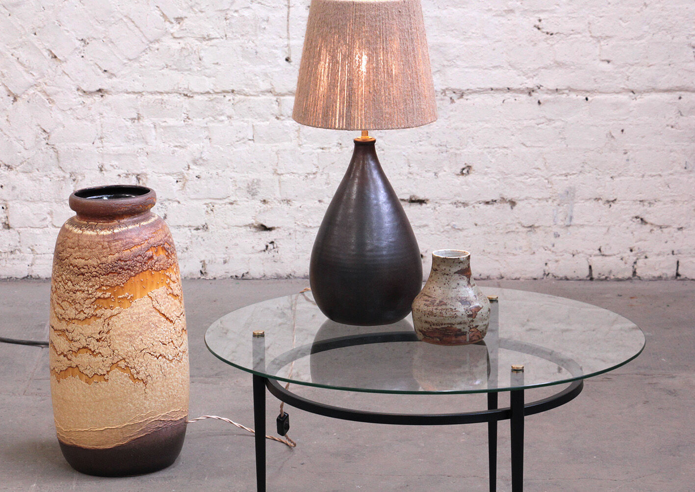 Round coffee table from the 1950s