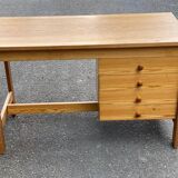 Bureau d'écolier style scandinave bois et 4 tiroirs