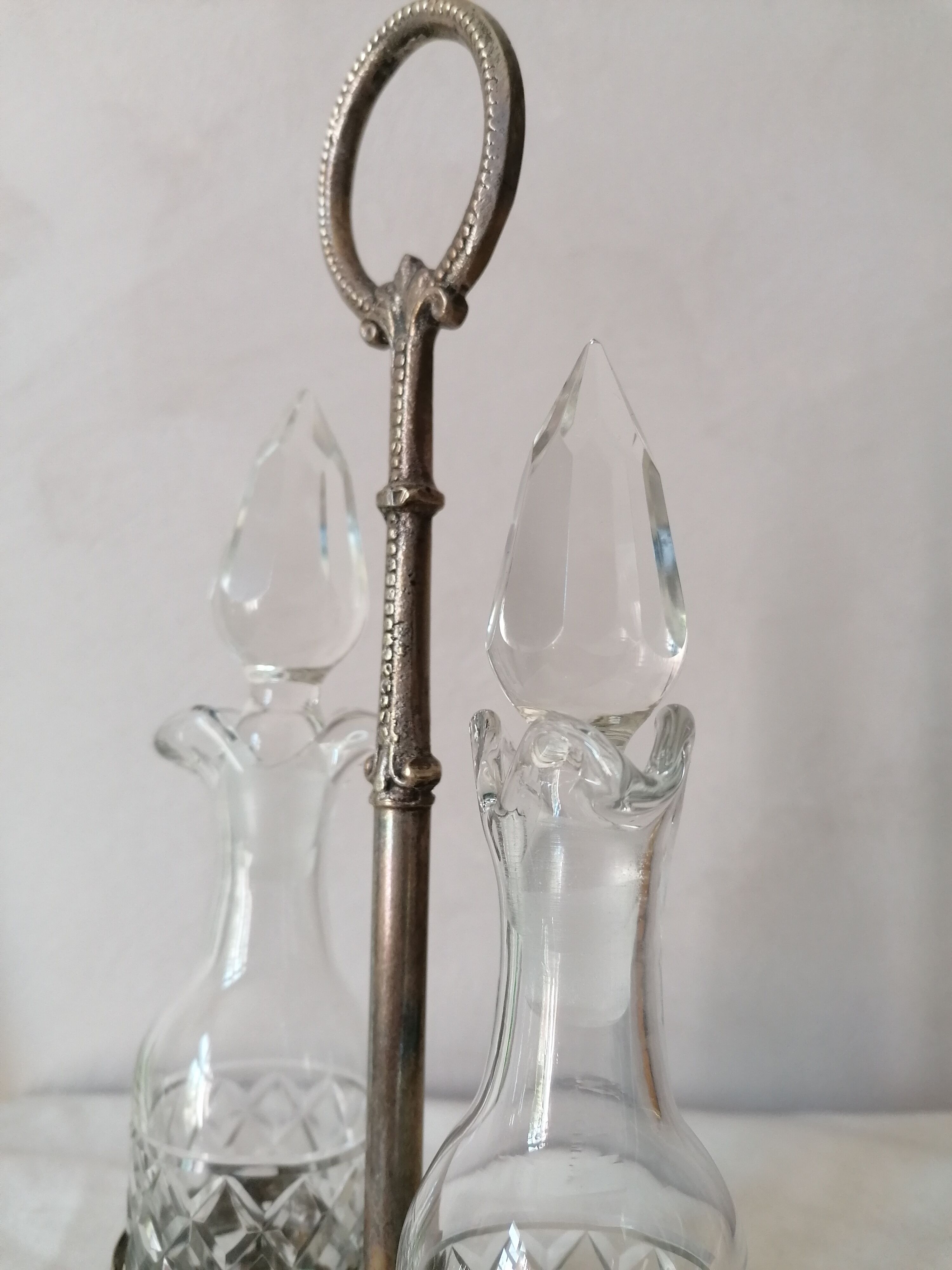 Servant with crystal bottles