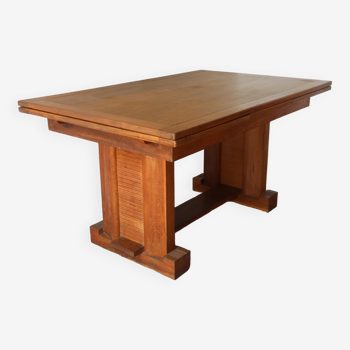 Modernist solid oak dining table, 1940
