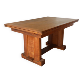 Modernist solid oak dining table, 1940